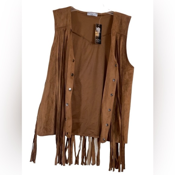 NWT Sense by Coskun. Faux leather vest. Size 46. - Picture 3 of 7